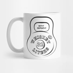 Whiskey heavy liters outline Mug